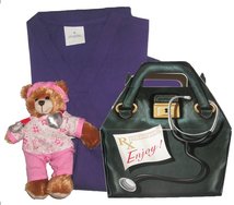 Toddler Scrubs Boxed gift Set with Bear